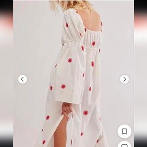 Free People Emory Embroidered Midi Dress
